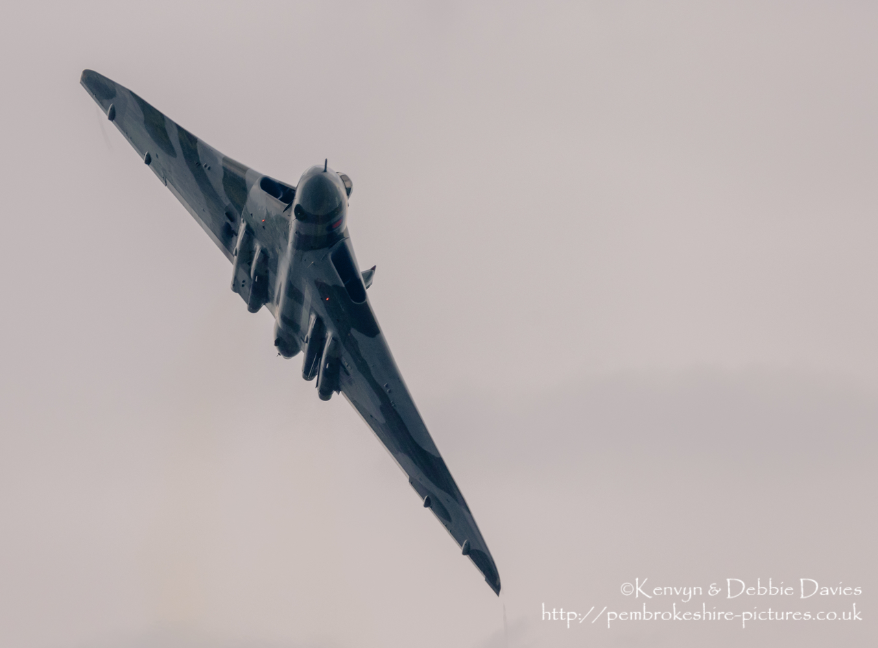The Spirit Of Great Britain is the only airworthy example of the 134 Avro Vulcan V bombers that were operated by the Royal Air Force from 1953 until 1984. Vulcan XH558 served with the RAF between 1960 and 1985 in the bomber, maritime reconnaissance and air-to-air refuelling roles. The RAF operated XH558 as a display aircraft from 1986 until 1992, when budget cuts forced its retirement.<br/><br/>It is presently operated by the Vulcan to the Sky Trust as a display aircraft, funded entirely by charitable donations and the UK Lottery's Heritage Fund. It is registered with the United Kingdom Civil Aviation Authority as G-VLCN but has an exemption to fly in Royal Air Force markings as XH558.<br/><br/>October 2015 will see the last flight of the Vulcan as it becomes impossible to keep it airworthy.